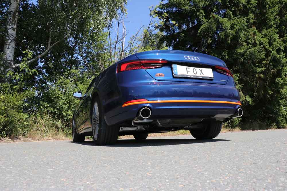 Audi A5 quattro B9 Cabrio Endschalldämpfer rechts/links für 1-Rohr einflutig - 1x100 Typ 16 rechts/links