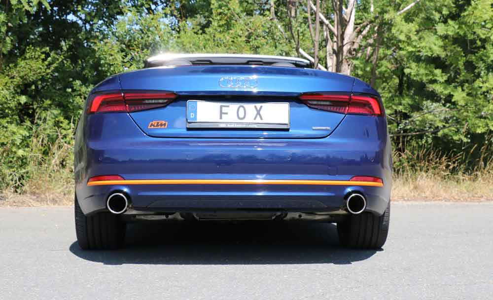 Audi A5 quattro B9 Cabrio Endschalldämpfer rechts/links für 1-Rohr einflutig - 1x100 Typ 16 rechts/links
