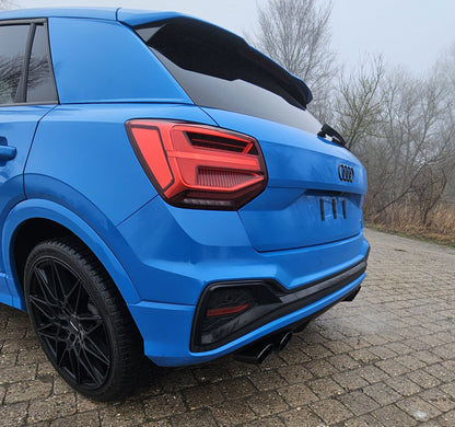 FOX Audi Q2 Endschalldämpfer Ausgang rechts/links mit Vorschalldämpfer -  2x115x85 Typ 32 rechts/links schwarzen emailliert