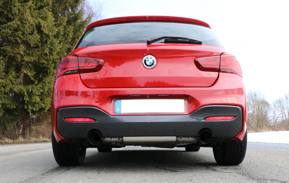 BMW F20/F21 - M140i Endschalldämpfer quer Ausgang rechts/links - 1x100 Typ 25 rechts/links Schwarz