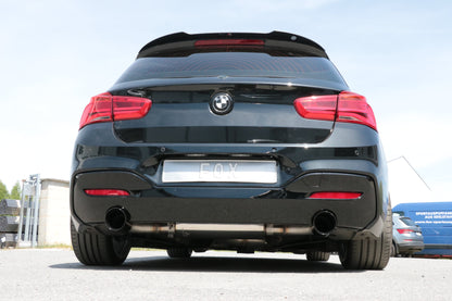 FOX BMW F20/21 - 118i mit OPF Endschalldämpfer quer Ausgang rechts/links - 1x100 Typ 25 rechts/links schwarz emalliert