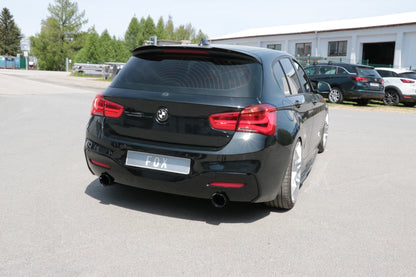 FOX BMW F20/21 - 118i mit OPF Endschalldämpfer quer Ausgang rechts/links - 1x100 Typ 25 rechts/links schwarz emalliert