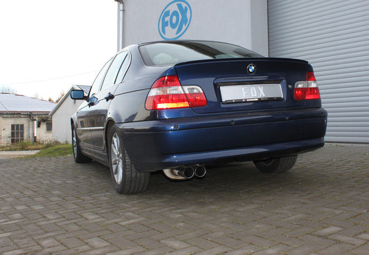 BMW E46 320/ 323/ 328 Endschalldämpfer einflutig auf original MSD - 2x76 Typ 10