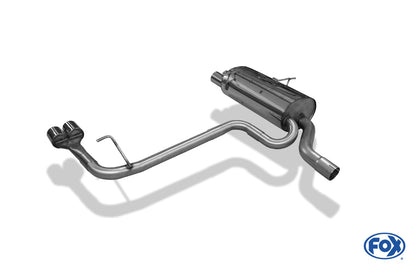 BMW E46 320/ 323/ 328 Endschalldämpfer Ausgang rechts/links einflutig auf original MSD - 2x76 Typ 10 rechts/links