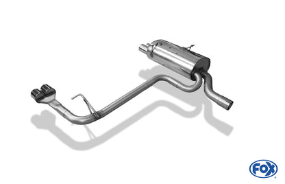 BMW E46 320/ 323/ 328 Endschalldämpfer Ausgang rechts/links einflutig auf original MSD - 2x76 Typ 13 rechts/links