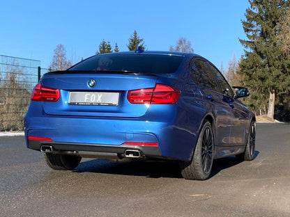 BMW F30/31 - 330i xDrive Endschalldämpfer quer Ausgang rechts/links - 145x65 Typ 59 rechts/links - mit Abgasklappe im linken Endrohr