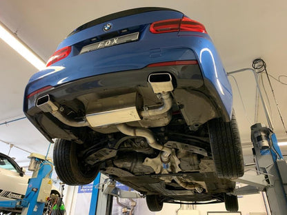 BMW F30/31 - 330i xDrive Endschalldämpfer quer Ausgang rechts/links - 145x65 Typ 59 rechts/links - mit Abgasklappe im linken Endrohr