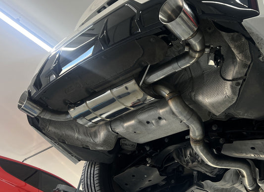 FOX BMW G3 - 330i Endschalldämpfer quer Ausgang rechts/links mit Abgasklappe - 1x114 Typ 25 Typ rechts/links