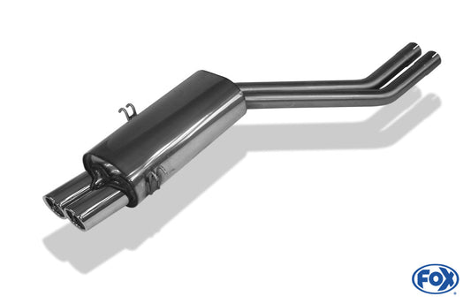BMW E34 M5 Endschalldämpfer Ø2x63,5mm - 2x76 Typ 17