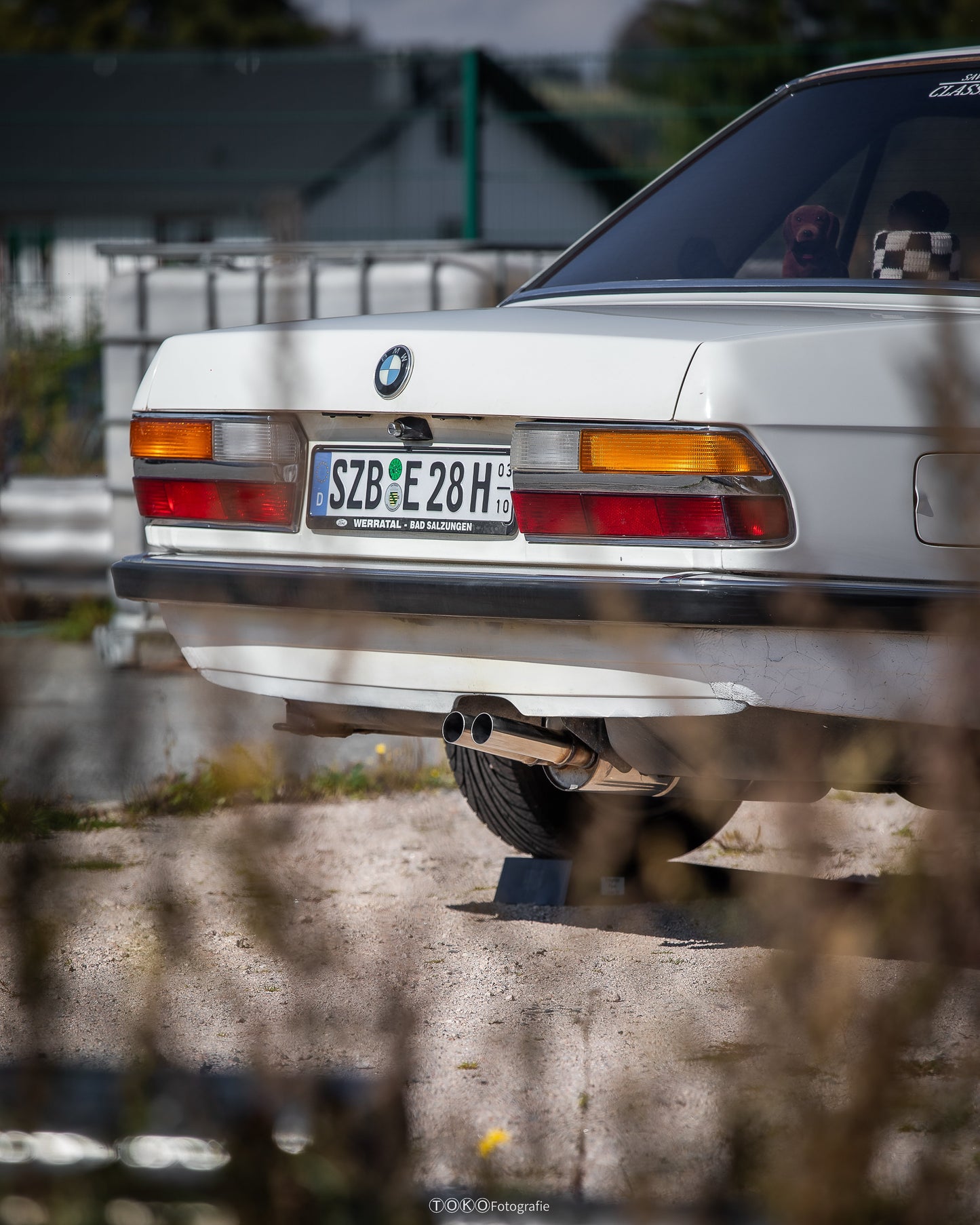FOX BMW E28 525e mit Katalysator Endschalldämpfer - 2x55 Typ 10