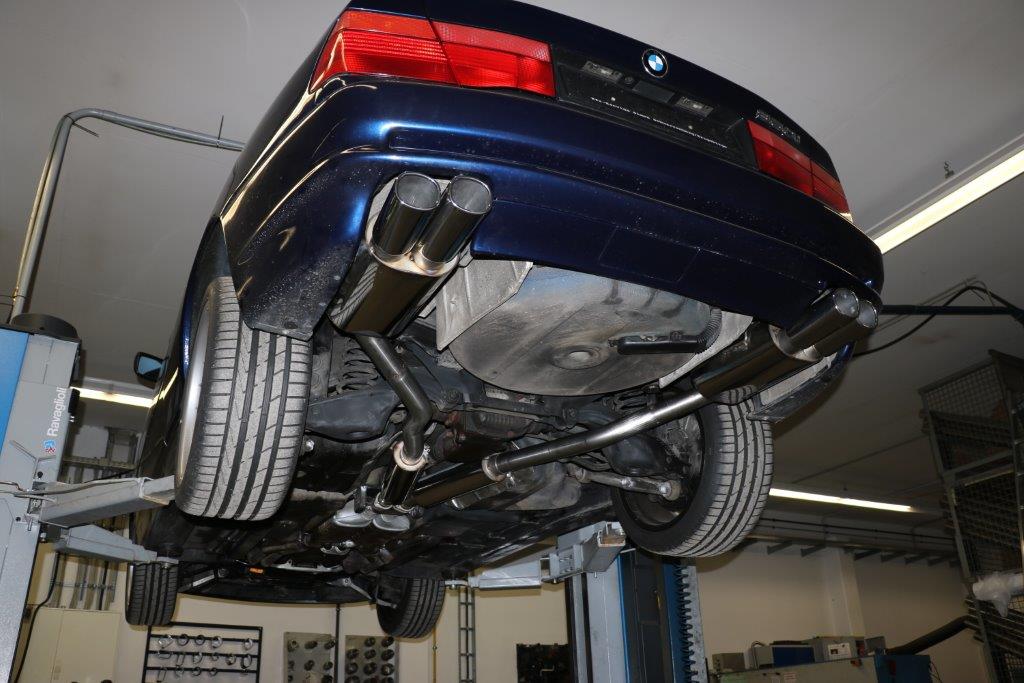 BMW E31 850i Endschalldämpfer rechts/links und Vorschalldämpfer - 2x93x79 Typ 70 rechts/links