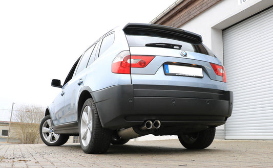 BMW X3 - X53 Endschalldämpfer auf original Vorschalldämpfer - 2x80 Typ 25