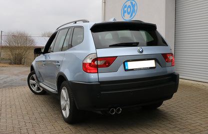 BMW X3 - X53 Endschalldämpfer auf original Vorschalldämpfer - 2x80 Typ 25