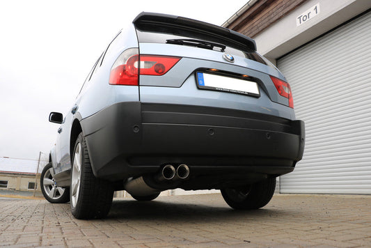 BMW X3 - X53 Endschalldämpfer auf original Vorschalldämpfer - 2x80 Typ 25