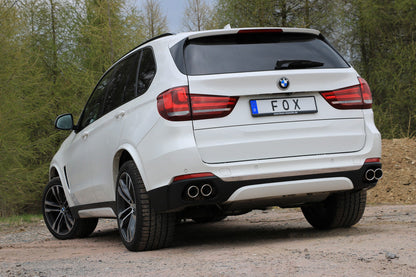 BMW X5 F15 Endschalldämpfer quer Ausgang rechts/links, Eingang doppelflutig - 2x80 Typ 16 rechts/links