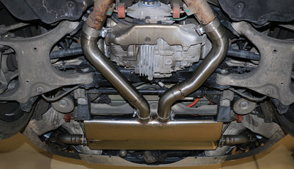 BMW X5 F15 Endschalldämpfer quer Ausgang rechts/links, Eingang doppelflutig - 2x80 Typ 16 rechts/links