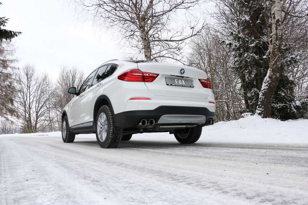 BMW X4 F26 ohne M-Paket Endschalldämpfer quer Ausgang rechts/links - 2x90 Typ 25 rechts/links