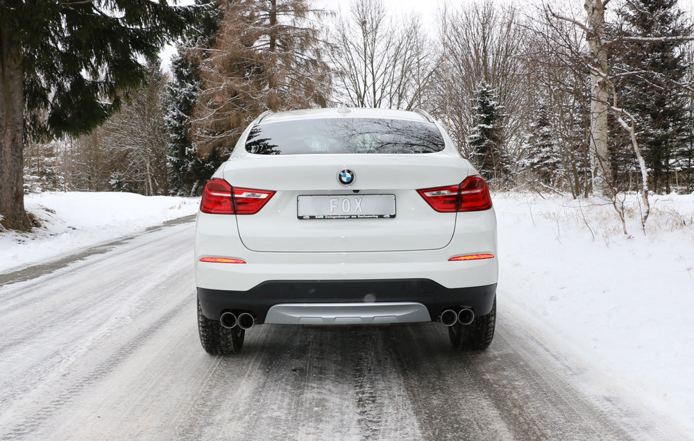 BMW X4 F26 ohne M-Paket Endschalldämpfer quer Ausgang rechts/links - 2x90 Typ 25 rechts/links