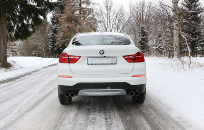 BMW X4 F26 ohne M-Paket Endschalldämpfer quer Ausgang rechts/links - 2x90 Typ 25 rechts/links