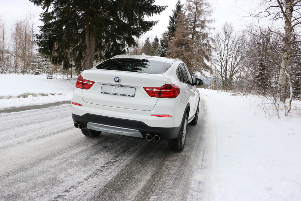 BMW X4 F26 ohne M-Paket Endschalldämpfer quer Ausgang rechts/links - 2x90 Typ 25 rechts/links