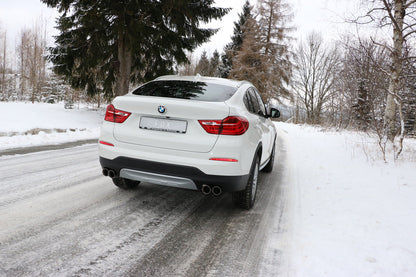 BMW X4 F26 ohne M-Paket Endschalldämpfer quer Ausgang rechts/links - 2x90 Typ 25 rechts/links
