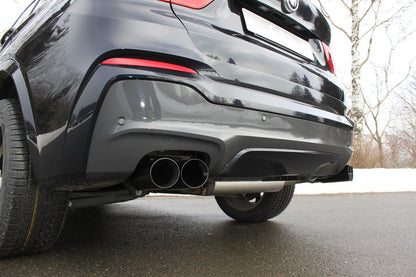 BMW X4 F26 - 35i 35d Endschalldämpfer quer Ausgang rechts/links - 2x90 Typ 25 rechts/links Schwarz