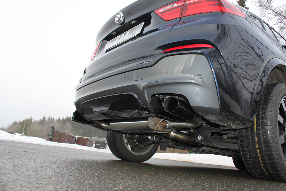 BMW X4 F26 - 35i 35d Endschalldämpfer quer Ausgang rechts/links - 2x90 Typ 25 rechts/links Schwarz