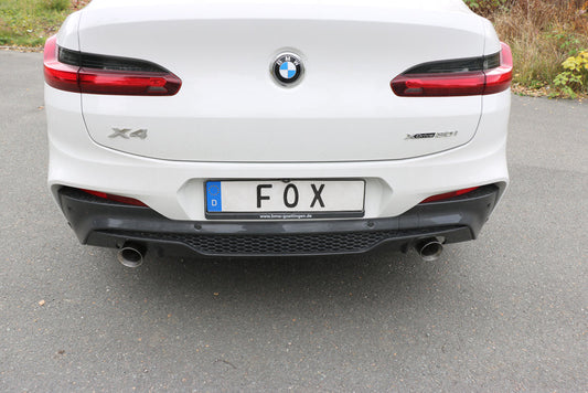 BMW X4 G02 - 30i Endschalldämpfer quer Ausgang rechts/links - 1x100 Typ 25 rechts/links mit Abgasklappe