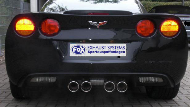 Corvette C06 Endschalldämpfer Ausgang mittig - 4x100 Typ 16 mittig