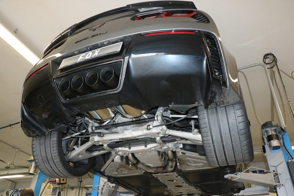 Corvette C7/ Z06 Endschalldämpfer Ausgang mittig - 4x100 Typ 25 mittig SCHWARZ