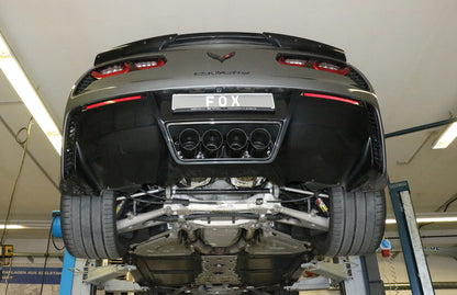 Corvette C7/ Z06 Endschalldämpfer Ausgang mittig - 4x100 Typ 25 mittig SCHWARZ
