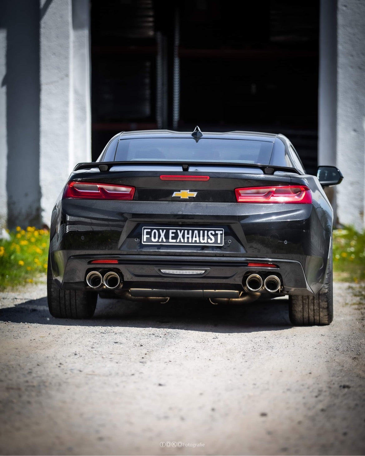 FOX Chevrolet Camaro - A1XC Endschalldämpfer quer Ausgang rechts/links mit 2 Abgasklappen - 2x100 Typ 25 rechts/links