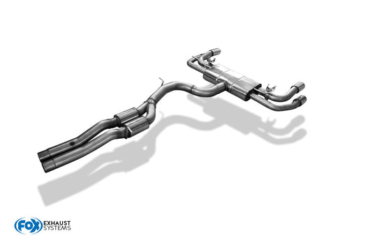FOX CUPRA Formentor 4x4 - VZ5 Endschalldämpfer mit 2 Abgasklappen - 2x88x74 Typ 32 rechts/links und Vorschalldämpfer