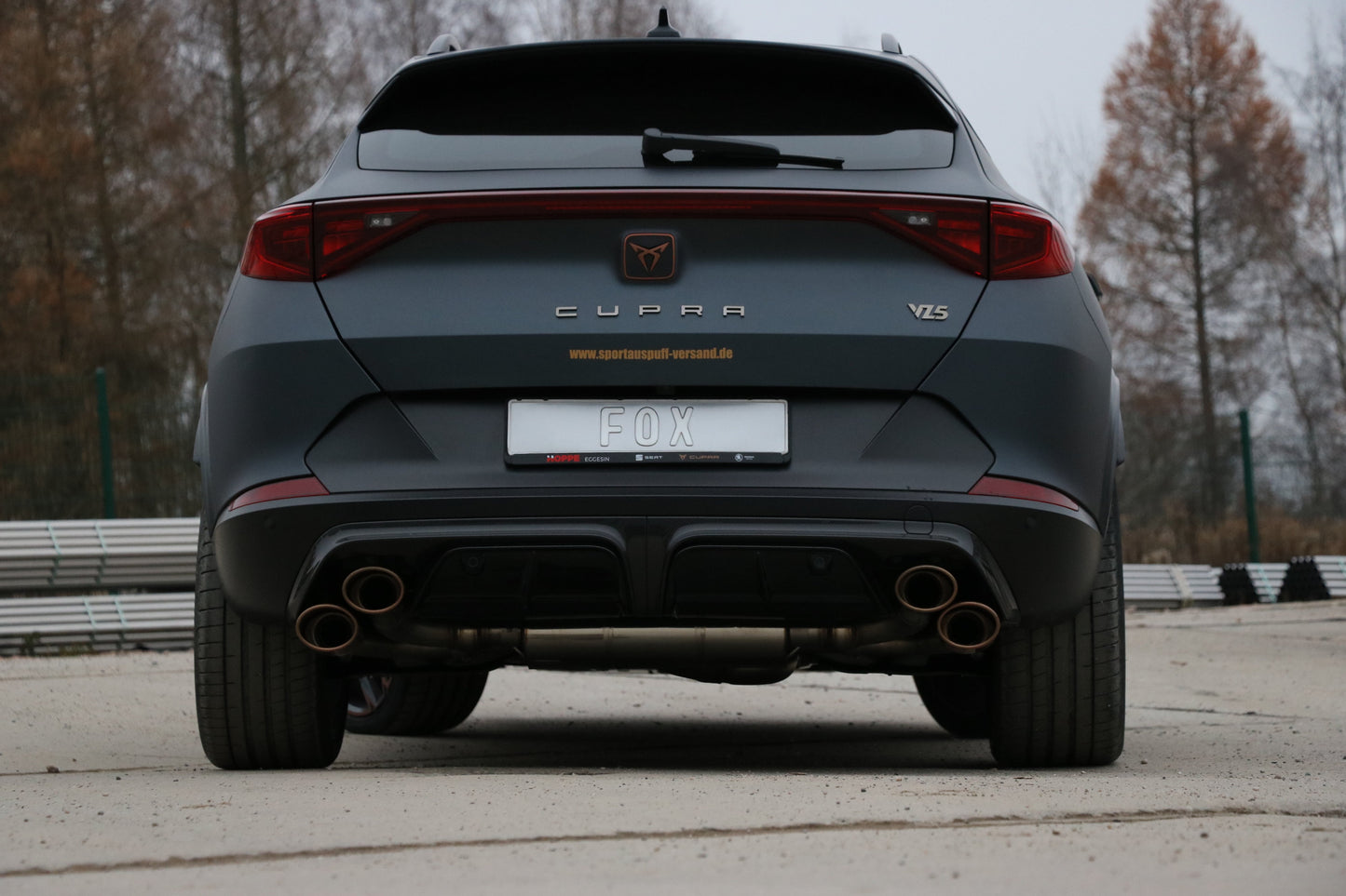FOX CUPRA Formentor 4x4 - VZ5 Endschalldämpfer mit 2 Abgasklappen - 2x115x85 Typ 32 rechts/links Kupfer-Optik
