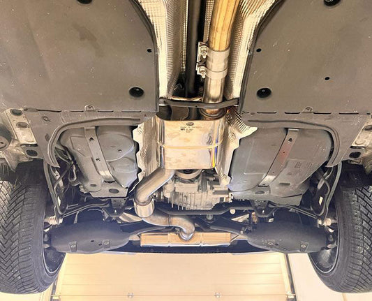 FOX Cupra Formentor KM7 - 4x4 Endschalldämpfer quer Ausgang rechts/links inklusive Vorschalldämpfer - Endrohre hinter der Stoßstange
