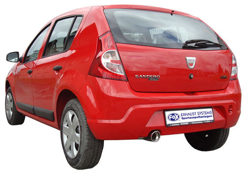 Dacia Sandero Endrohr auf original ESD - 1x90 Typ 17