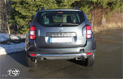 Dacia Duster 4x4 Facelift Endschalldämpfer quer Ausgang rechts/links - 145x65 Typ 59 rechts/links