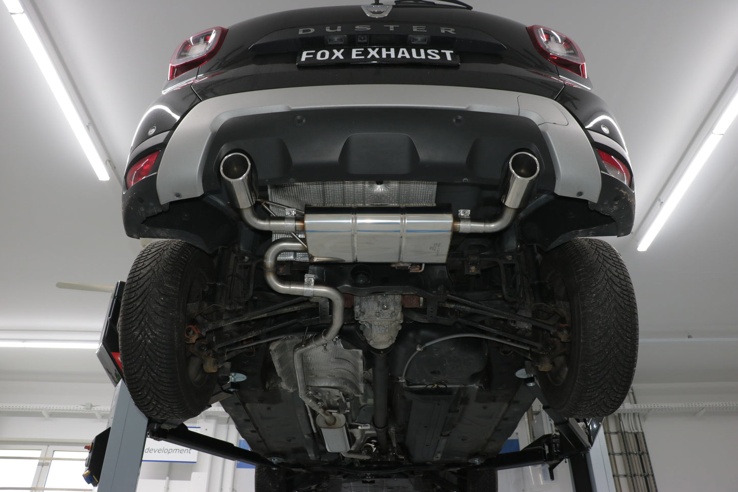 FOX Dacia Duster 4x4 Facelift Endschalldämpfer quer Ausgang rechts/links - 1x90 Typ 16 rechts/links