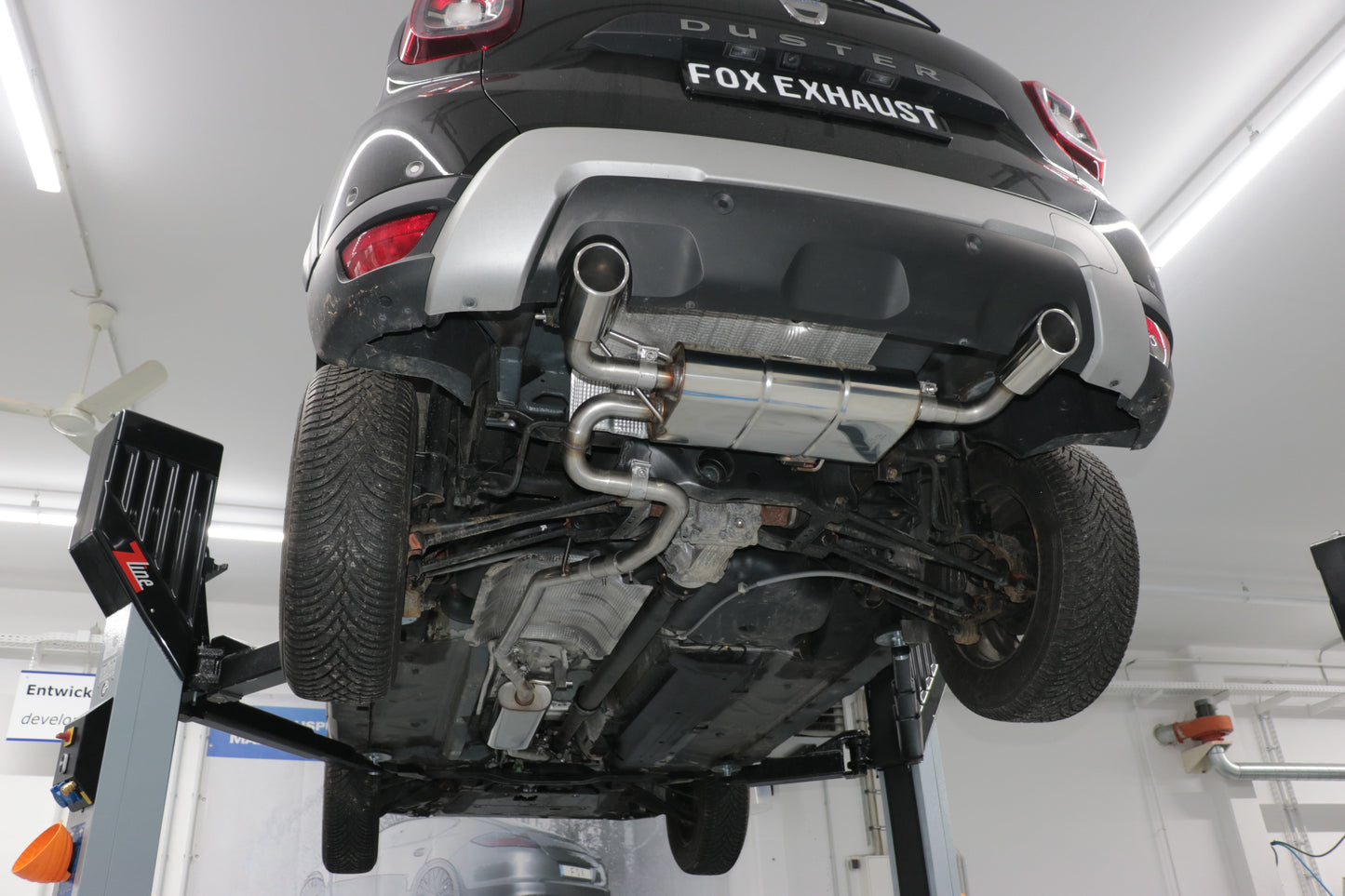 FOX Dacia Duster 4x4 Facelift Endschalldämpfer quer Ausgang rechts/links - 1x90 Typ 16 rechts/links