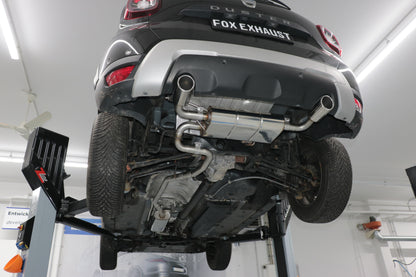 FOX Dacia Duster 4x4 Facelift Endschalldämpfer quer Ausgang rechts/links - 1x90 Typ 16 rechts/links
