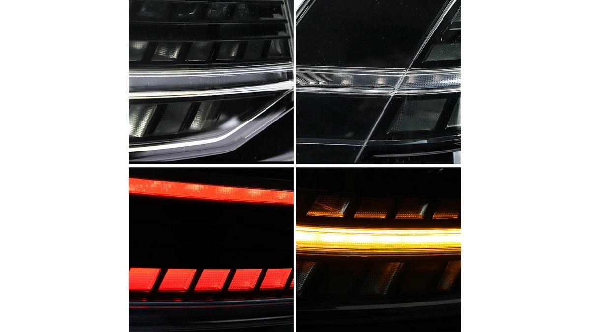 LED-Rückleuchten VW Golf 7 & 7.5 12–20 Schwarz Dynamische Blinker