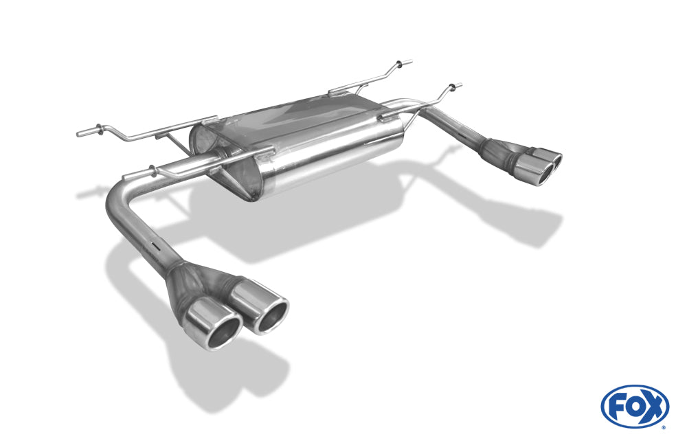 Fiat 124 Spider Endschalldämpfer quer Ausgang rechts/links - 2x70 Typ 16 rechts/links