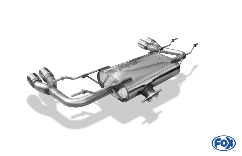 Fiat 124 Spider Endschalldämpfer quer Ausgang rechts/links - 2x70 Typ 16 rechts/links