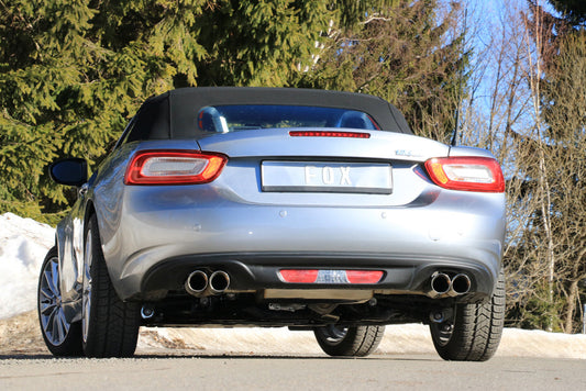 Fiat 124 Spider Endschalldämpfer quer Ausgang rechts/links - 2x76 Typ 25 rechts/links