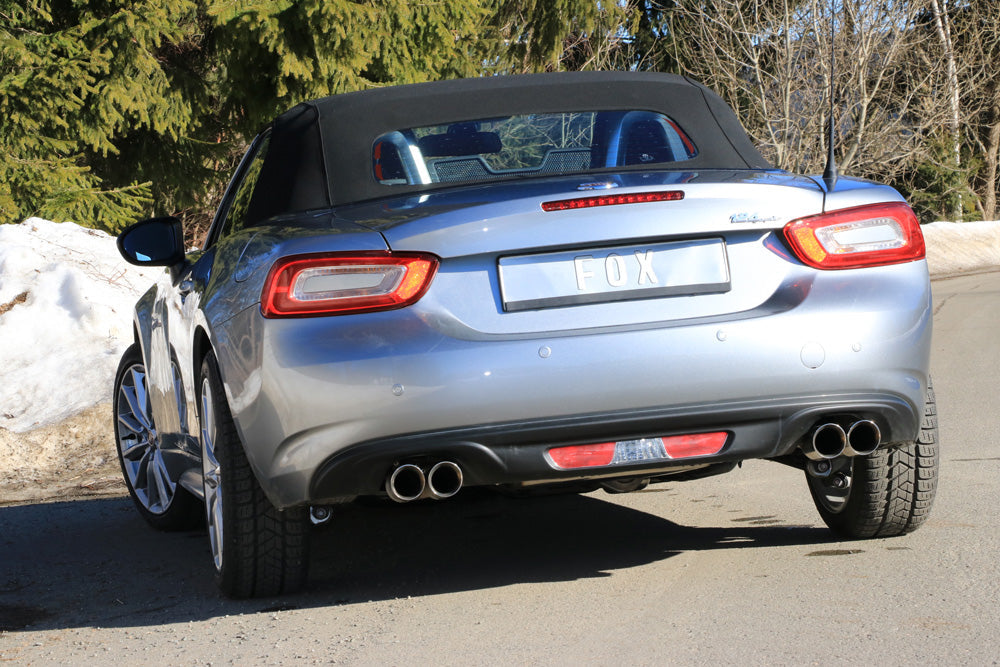 Fiat 124 Spider Endschalldämpfer quer Ausgang rechts/links - 2x76 Typ 25 rechts/links