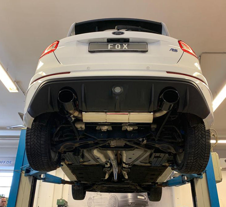 Ford Focus III RS Endschalldämpfer quer Ausgang rechts/links mit Abgasklappe - 129x106 Typ 32 rechts/links schwarz emailliert
