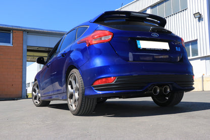 Ford Focus III ST Fließheck Endschalldämpfer quer Ausgang mittig - 2x100 Typ 25 mittig