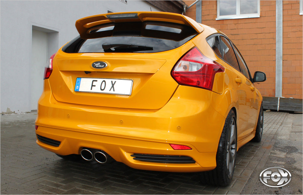 Ford Focus III ST Fließheck Endschalldämpfer quer Ausgang mittig - 2x115x85 Typ 32 mittig