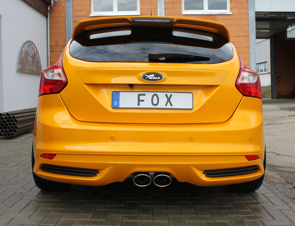 Ford Focus III ST Fließheck Endschalldämpfer quer Ausgang mittig - 2x115x85 Typ 32 mittig