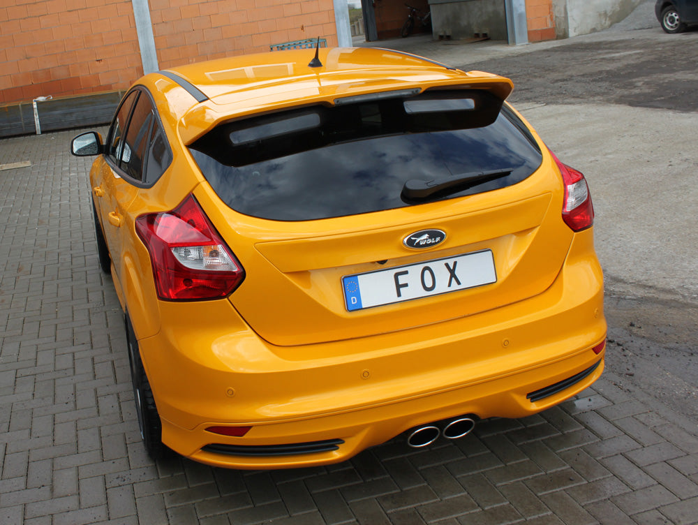 Ford Focus III ST Fließheck Endschalldämpfer quer Ausgang mittig - 2x115x85 Typ 32 mittig